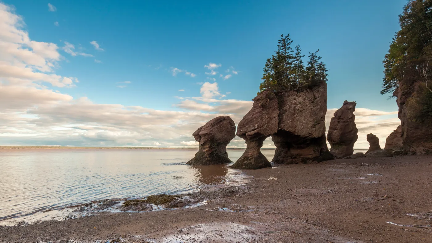 Hopewell Rocks in the Bay of Fundy, New Brunswick